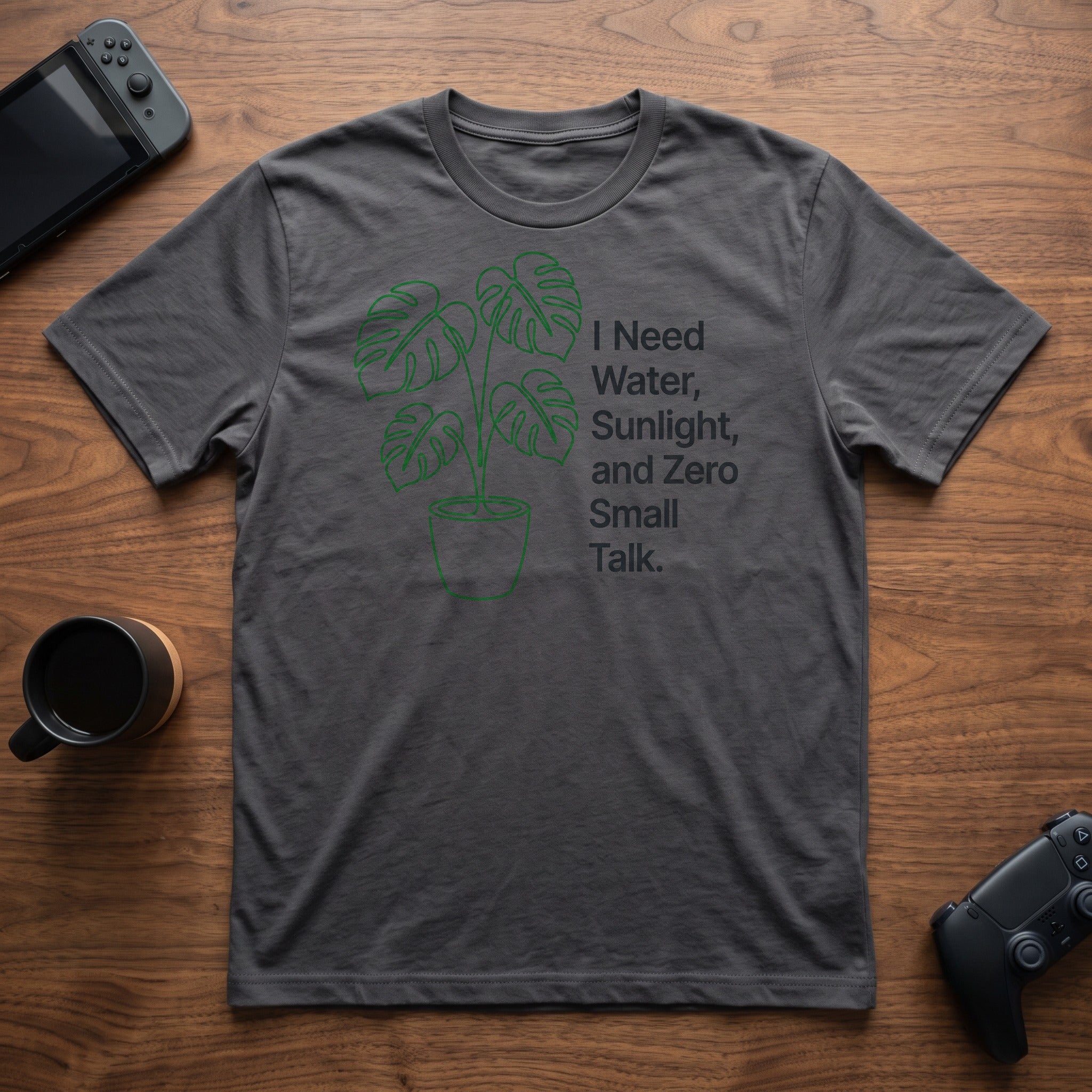 Zero Small Talk T-Shirt - Charcoal