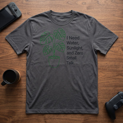 Zero Small Talk T-Shirt - Charcoal