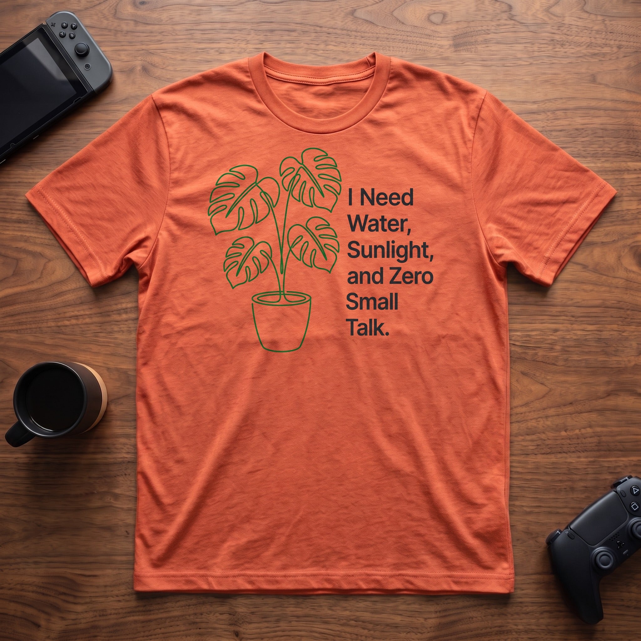 Zero Small Talk T-Shirt - Heather Orange